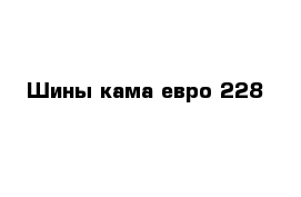 Шины кама евро 228